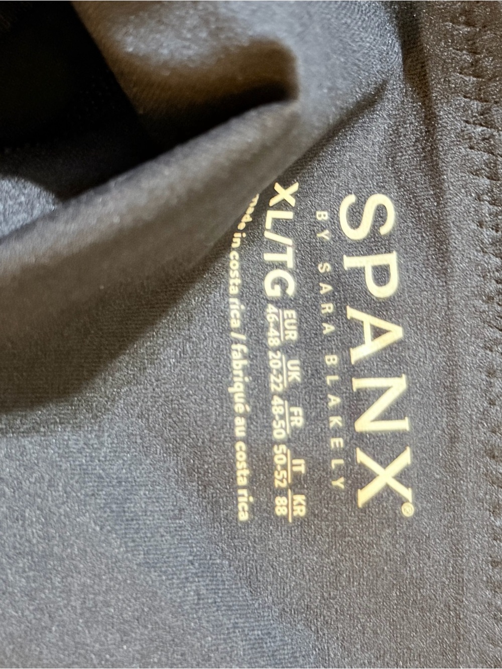 SPANX Navy High Rise Shaping Capri Leggings XL Pull On Activewear Workout Shape - Picture 4 of 8